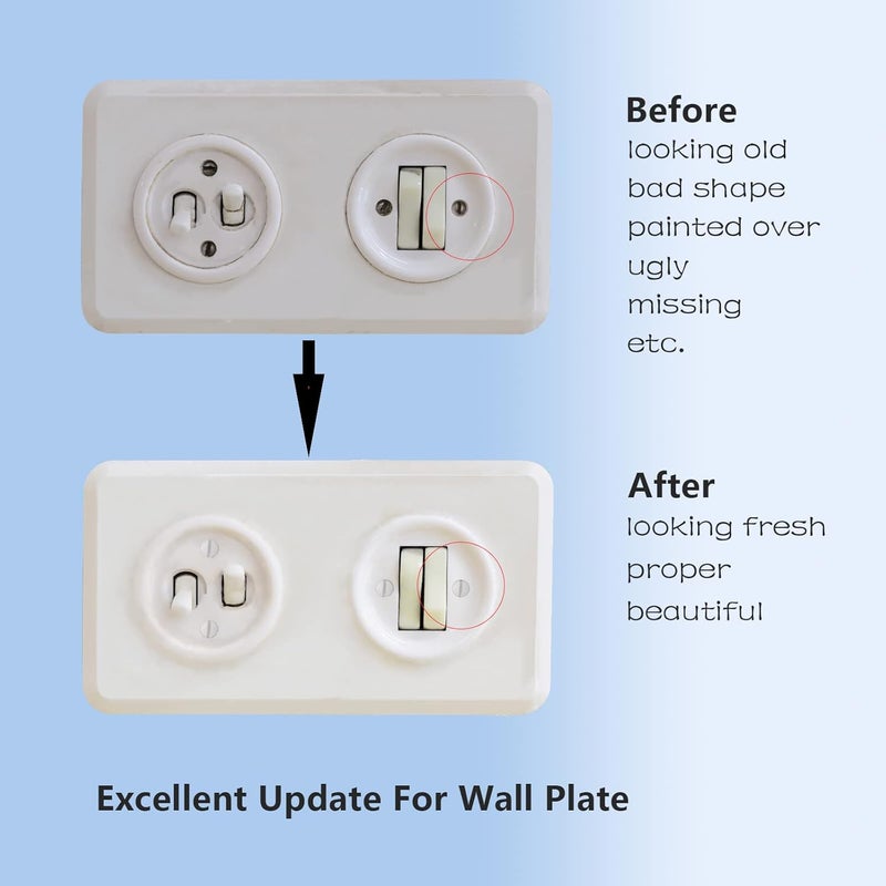 Taezn White Wall Plate Screws, 100 Pieces Outlet Screws 4 Length Sizes 6-32 Thread Switch Plate Screws Perfect Replacement for Outlet Cover and Light Plate - Image 4